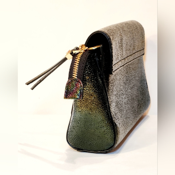 Henri bendel petrol oil slick shoulder bag clutch - Picture 3 of 7